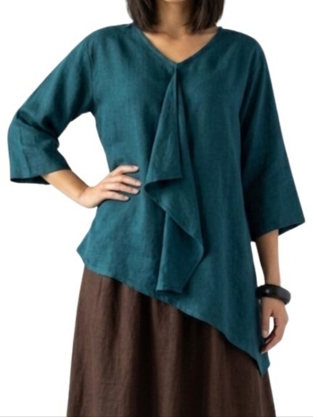 KALIYANA River Linen Blouse